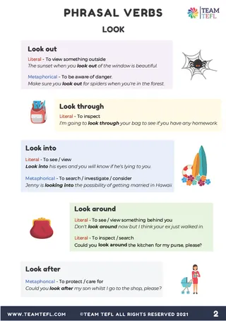 Look Phrasal Verbs – English Practice Exercises – sample page 2