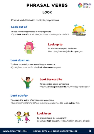Look Phrasal Verbs – English Practice Exercises – sample page 3