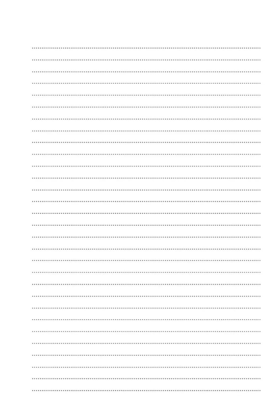 Essay drafting sheet: a blank ruled page where students write out their full discursive essay by hand