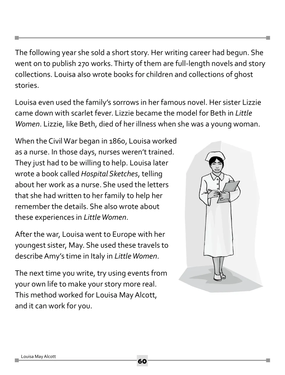 Article part 2: Lizzie as the model for Beth, Civil War nursing, Hospital Sketches and the trip to Europe