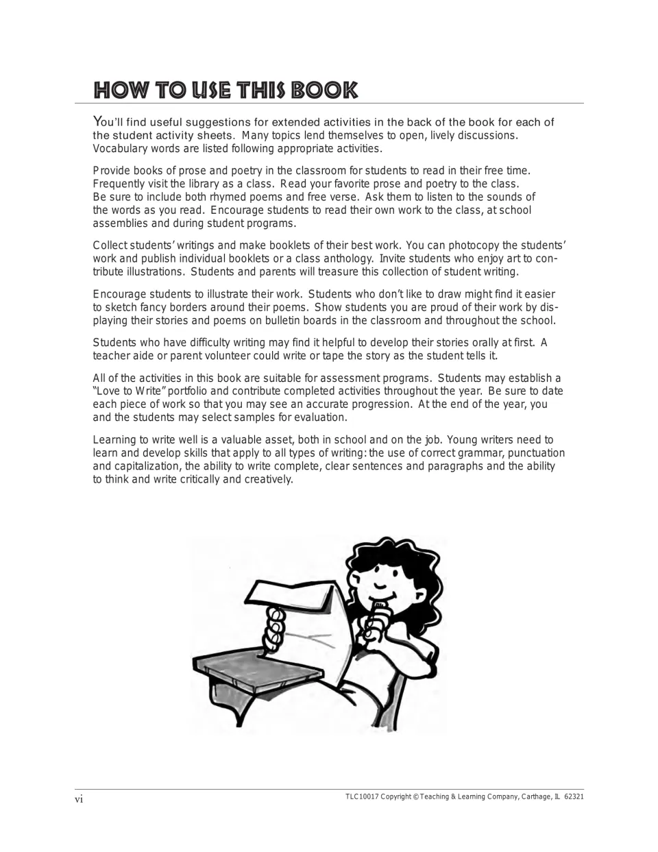 How to Use This Book: notes on extended activities, vocabulary lists, class anthologies and student portfolios