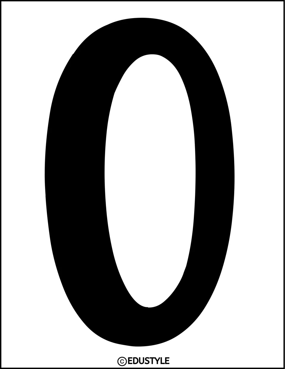 Solid black letter O, printed individually as part of the Valentine's Day bulletin board and door decor kit