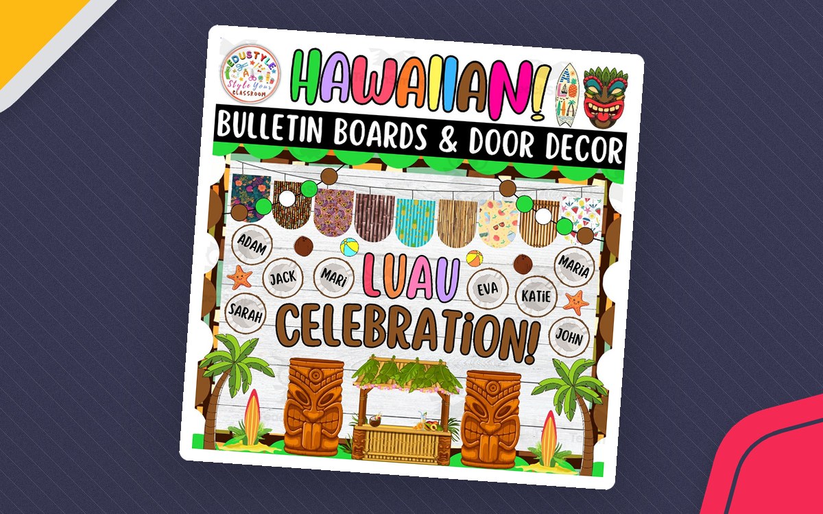 Luau Celebration!: Hawaiian And Summer Bulletin Board & Door Decor Kit preview