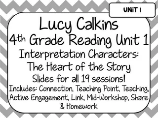 Lucy Calkins Reading for 4th Grade | Unit 1: Interpreting Characters – cover