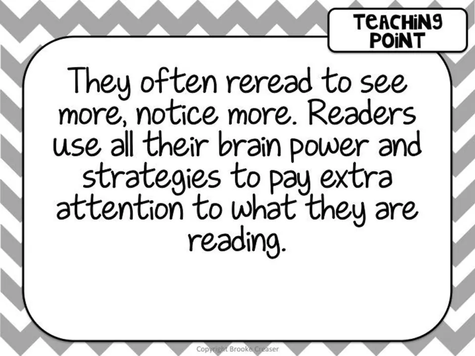 Session 1 teaching point continues with rereading to notice more and using strategies to pay extra attention