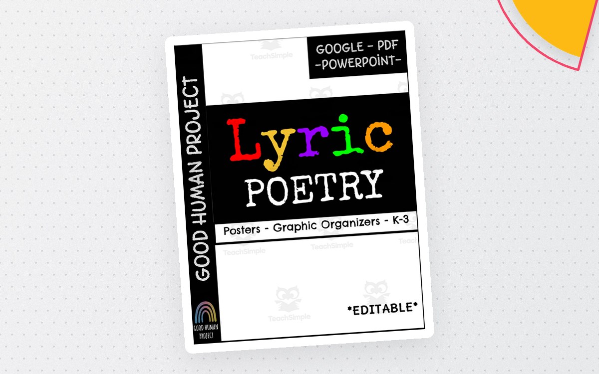 Lyric Poetry Writing – Posters & Graphic Organizers preview