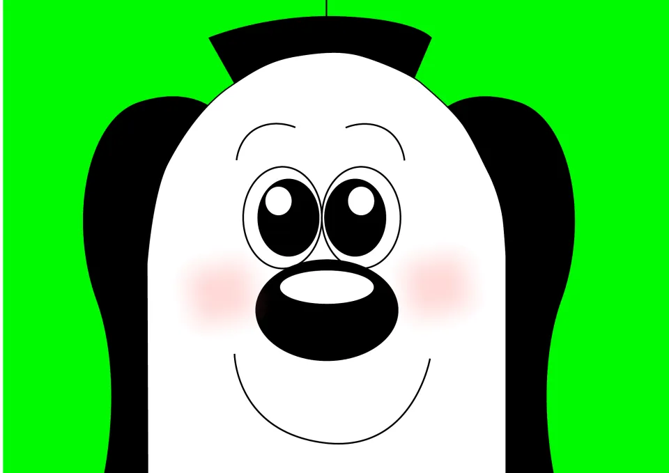Story illustration of Zoggy, a smiling black-and-white character with an antenna, shown close up on a green background