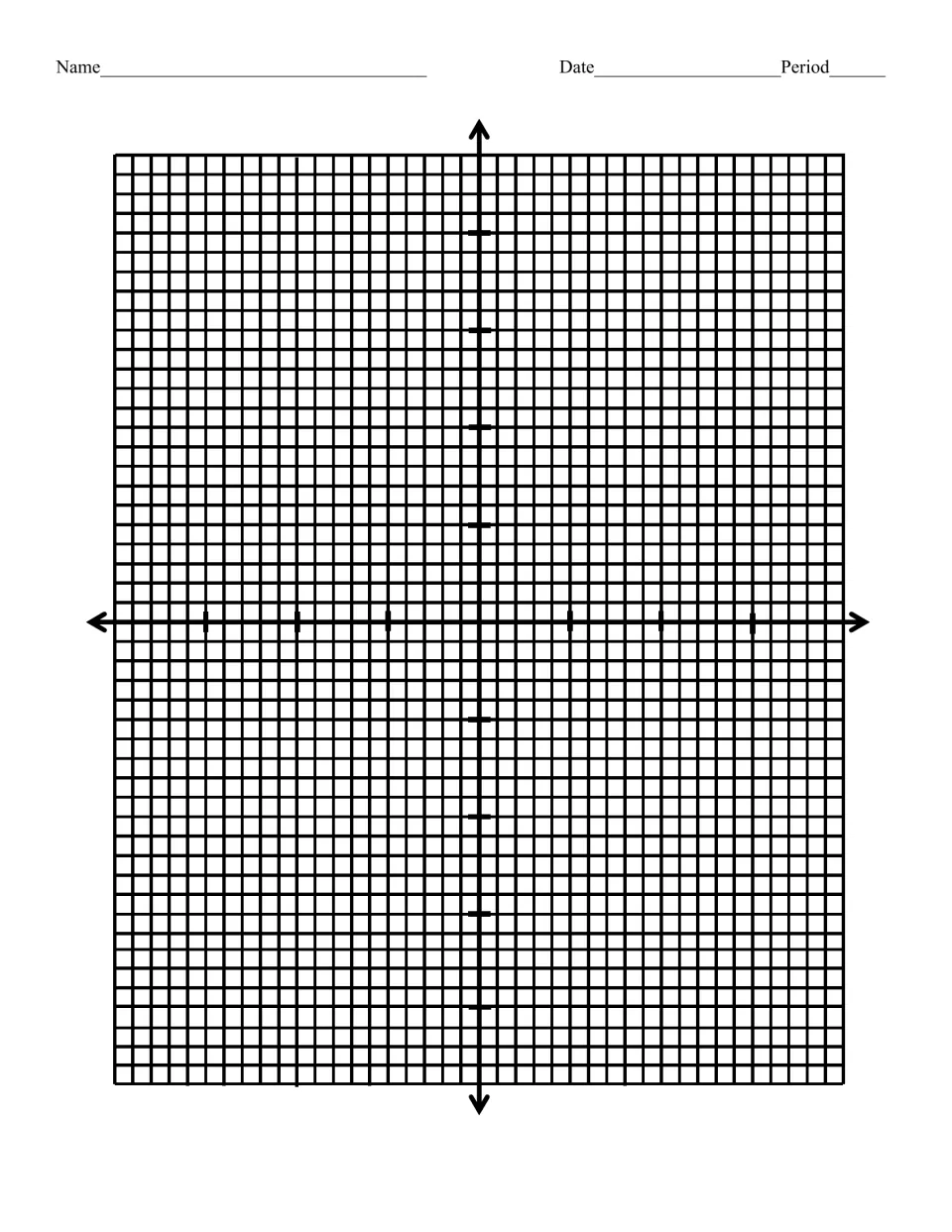 Blank coordinate plane with Name, Date and Period lines where students draw all 16 lines to build the star design