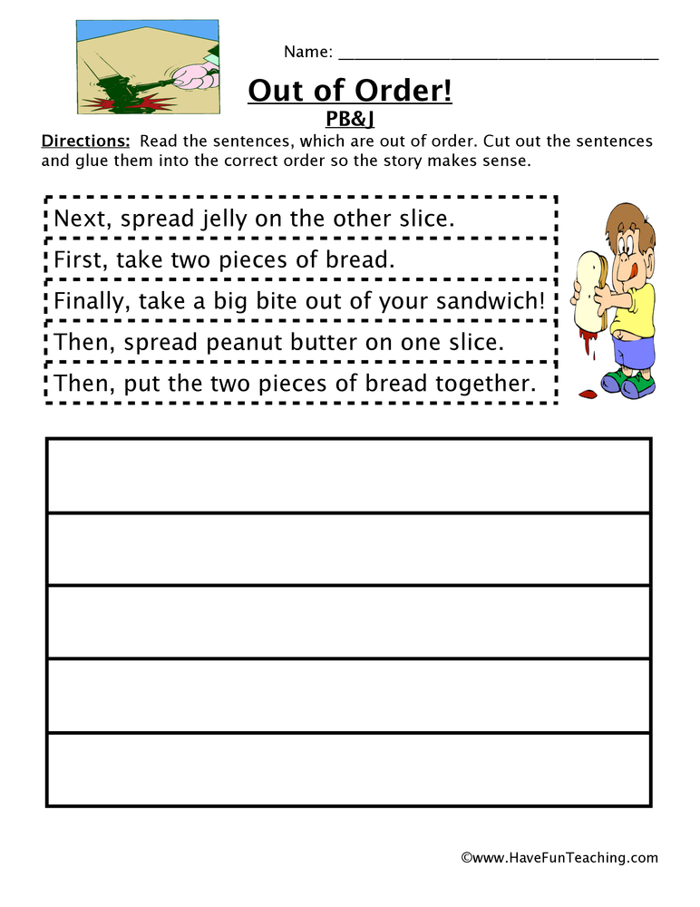 Making A Sandwich Sequencing Worksheet By Teach Simple