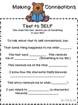 Making Connections Anchor Chart – cover