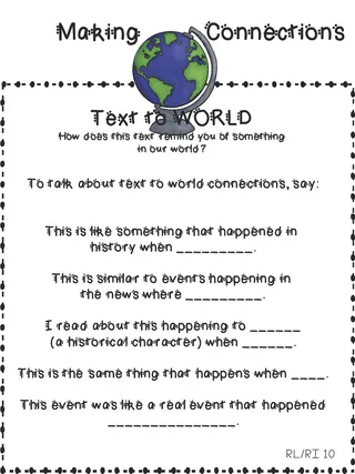 Making Connections Anchor Chart – sample page 2