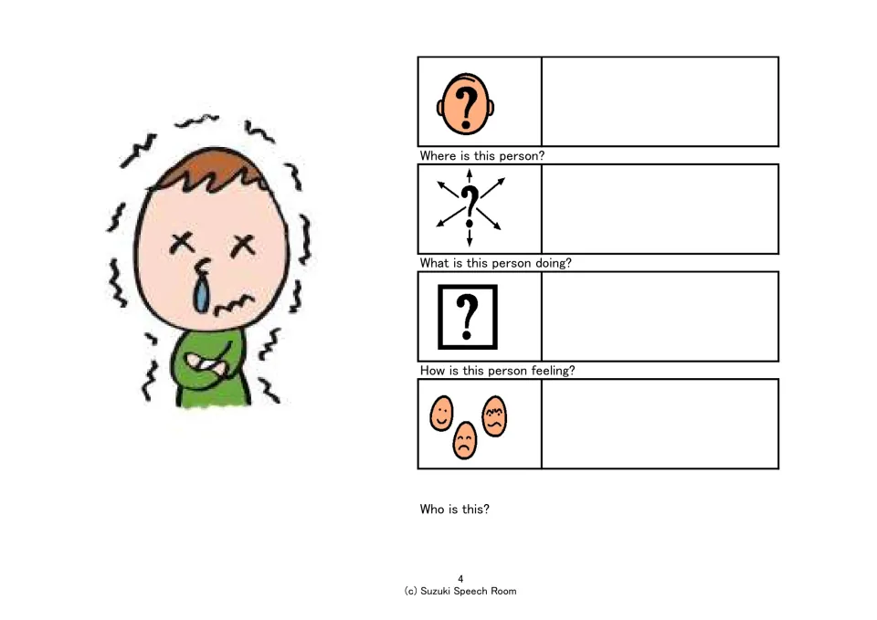 Shivering boy with a runny nose: students infer who he is, where he is, what he is doing and how he feels