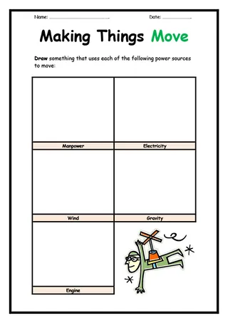 Making Things Move Worksheet – cover