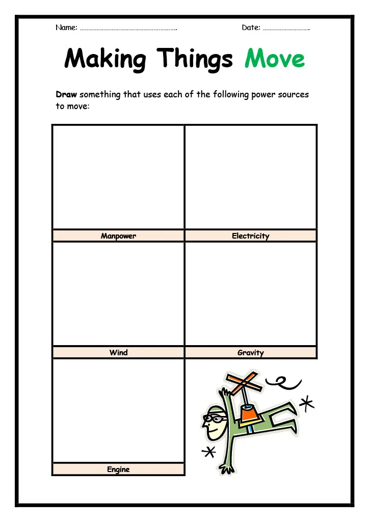 Making Things Move Worksheet – cover