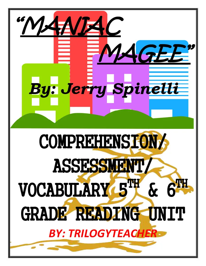 Maniac Magee Novel Study Unit – cover