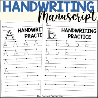 Manuscript Handwriting Worksheets – cover