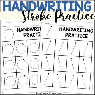 Manuscript Handwriting Worksheets – sample page 2