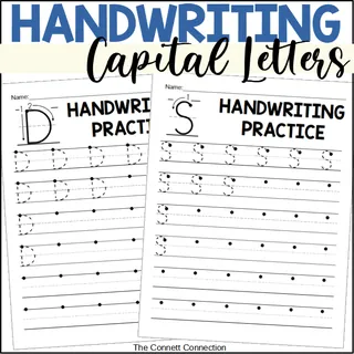 Manuscript Handwriting Worksheets – sample page 3