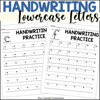 Manuscript Handwriting Worksheets – sample page 4