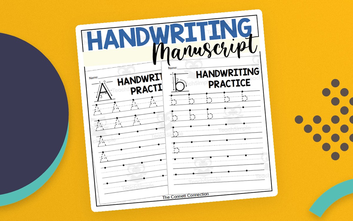 Manuscript Handwriting Worksheets preview: Uppercase and lowercase manuscript practice