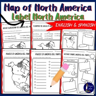 North America With Labels – Map of North America Label North America – sample page 2