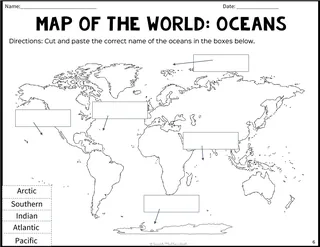 World Map Labeling Packet – Continents, Oceans, Mountains – sample page 2