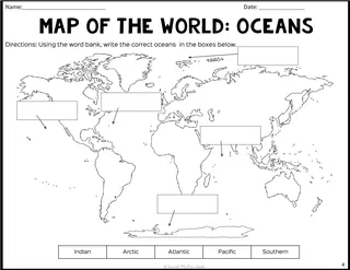 Map of the World – Labeling Worksheets – cover