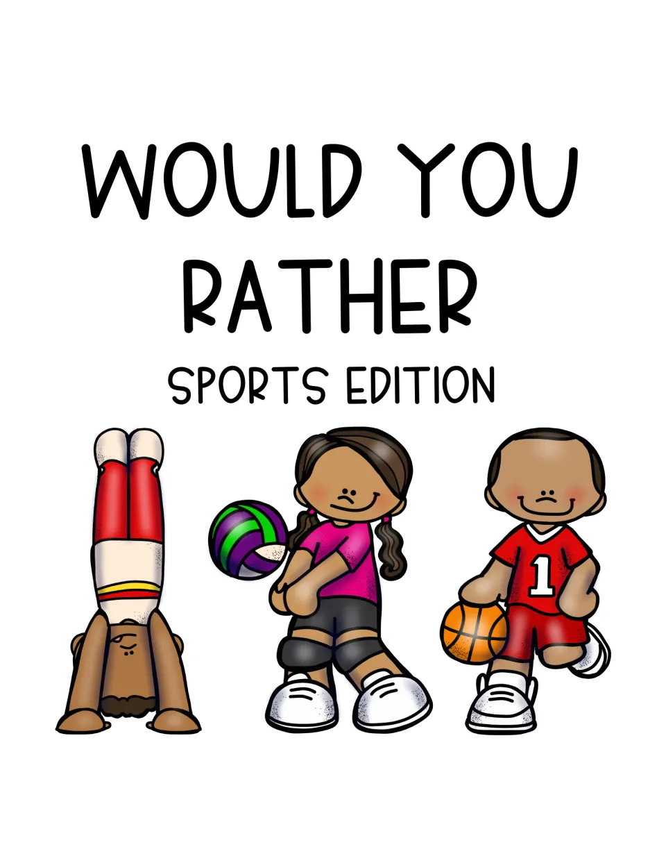 Cover of the sports opinion writing unit, headed 'Would You Rather' with the subtitle 'Sports Edition'