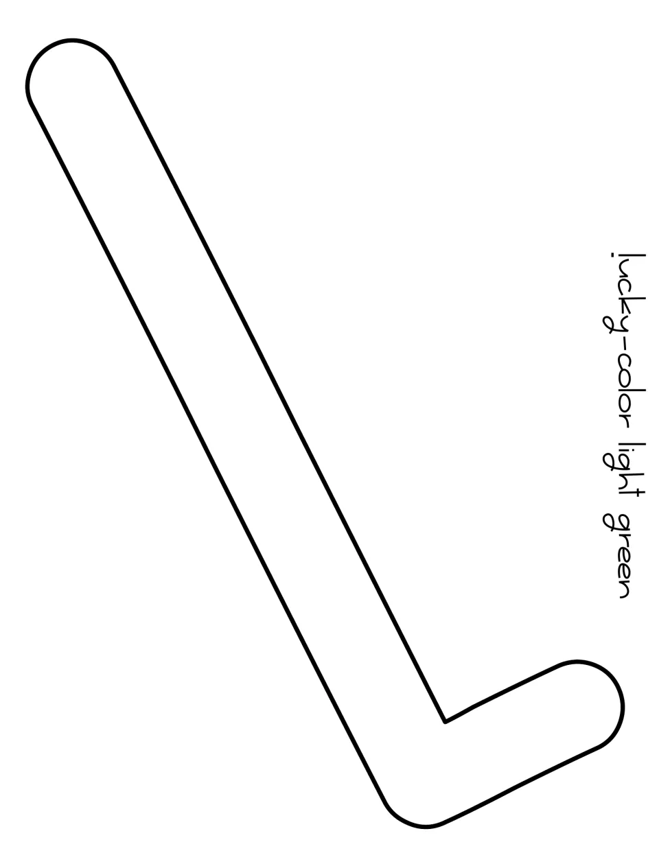 Door display cut-out letter L begins 'Lucky' in the message; the label specifies light green for this letter