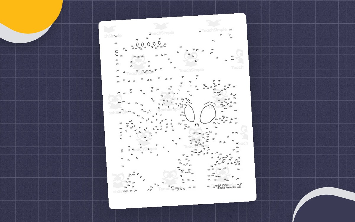 Martian Extreme Difficulty Dot-to-Dot / Connect the Dots teaching resource preview
