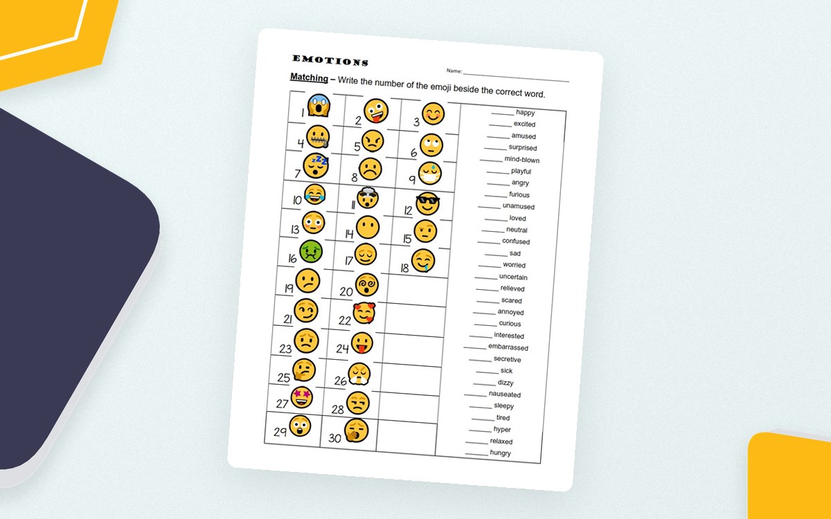 Matching Emojis with Emotions – SEL Activity preview
