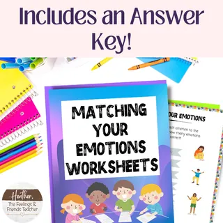 Matching Emotions With Facial Expressions Worksheet – sample page 3