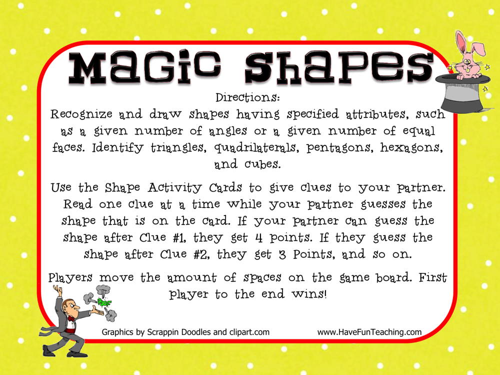Matching Shapes Activity teaching resource preview