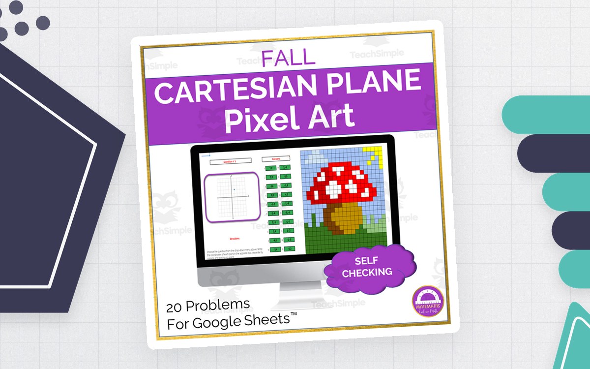 Math Coordinate Plane Pixel Art Graphing Activity preview: Coordinate-pair plotting activity