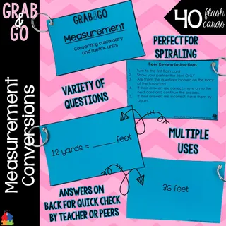Math Flash Cards | Measurement Conversions – cover