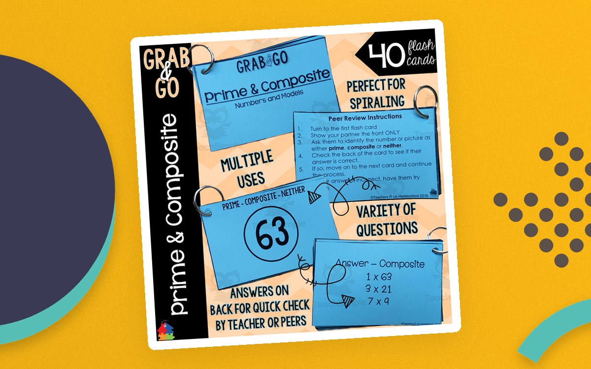Math Flash Cards | Prime & Composite preview