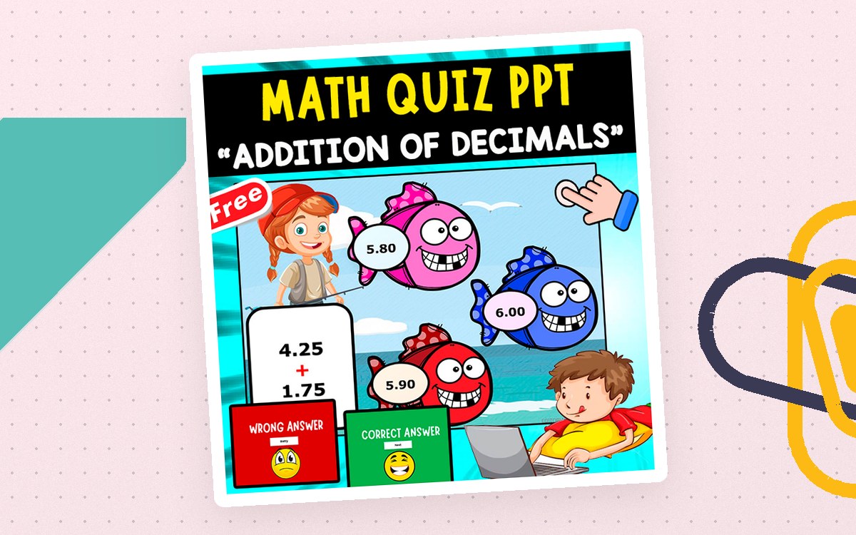 MATH PPT QUIZ | ADDITION OF DECIMALS | 10 QUESTIONS teaching resource preview