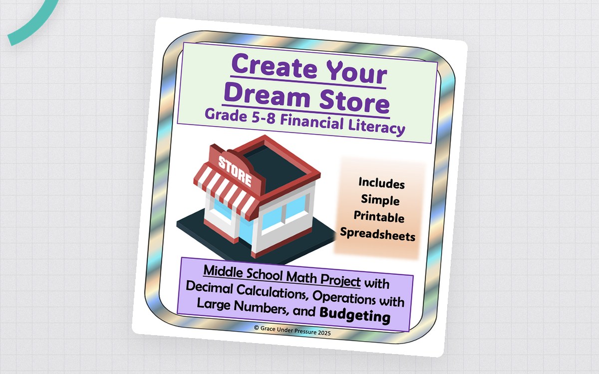 Create Your Dream Store – Decimal Math Project teaching resource preview