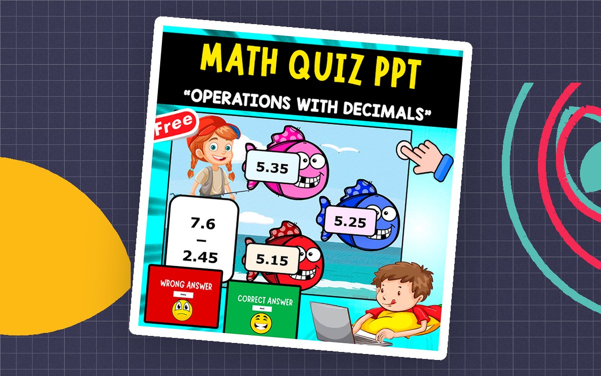 MATH QUIZ PPT | OPERATIONS WITH DECIMALS | 10 QUESTIONS teaching resource preview