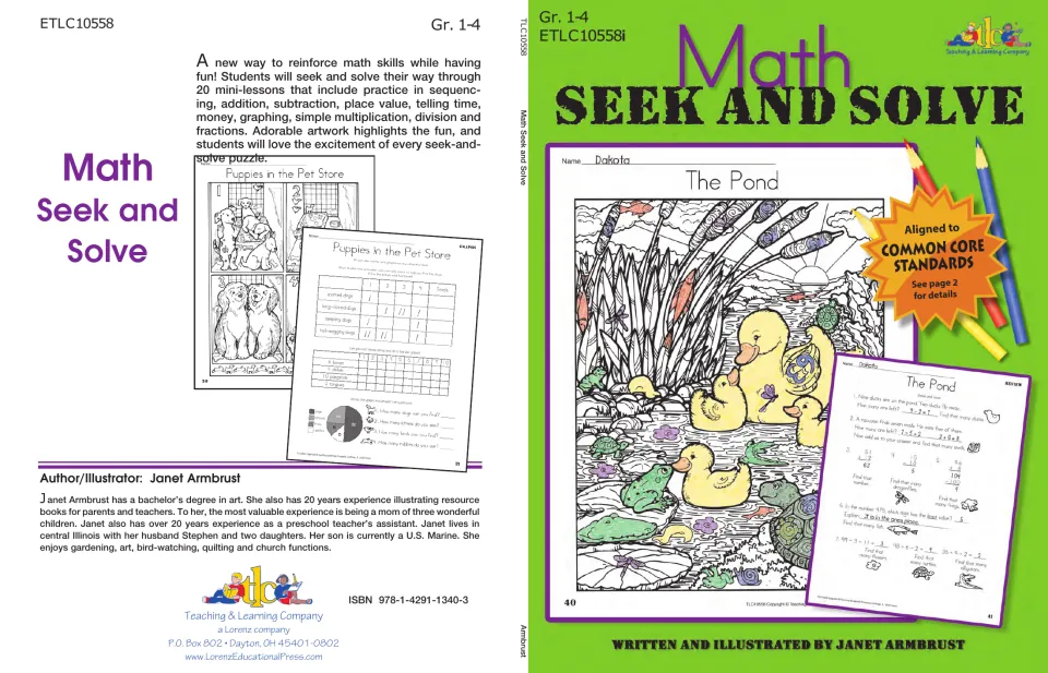 Front and back workbook covers show The Pond activity samples, a topic overview, and author information.
