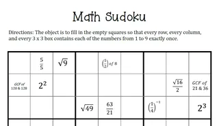Math Sudoku – sample page 2