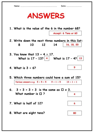 Math Test: Grade 2 – preview 2