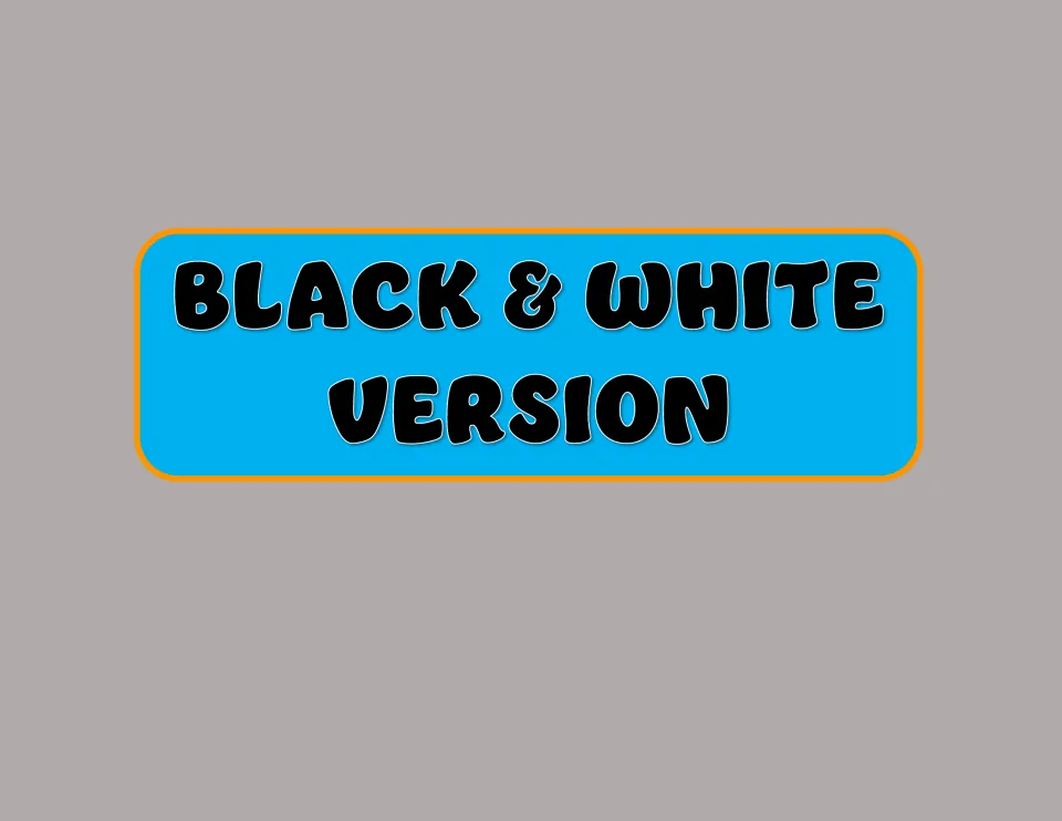 Black & White Version divider page introducing the grayscale set of the decimal task cards