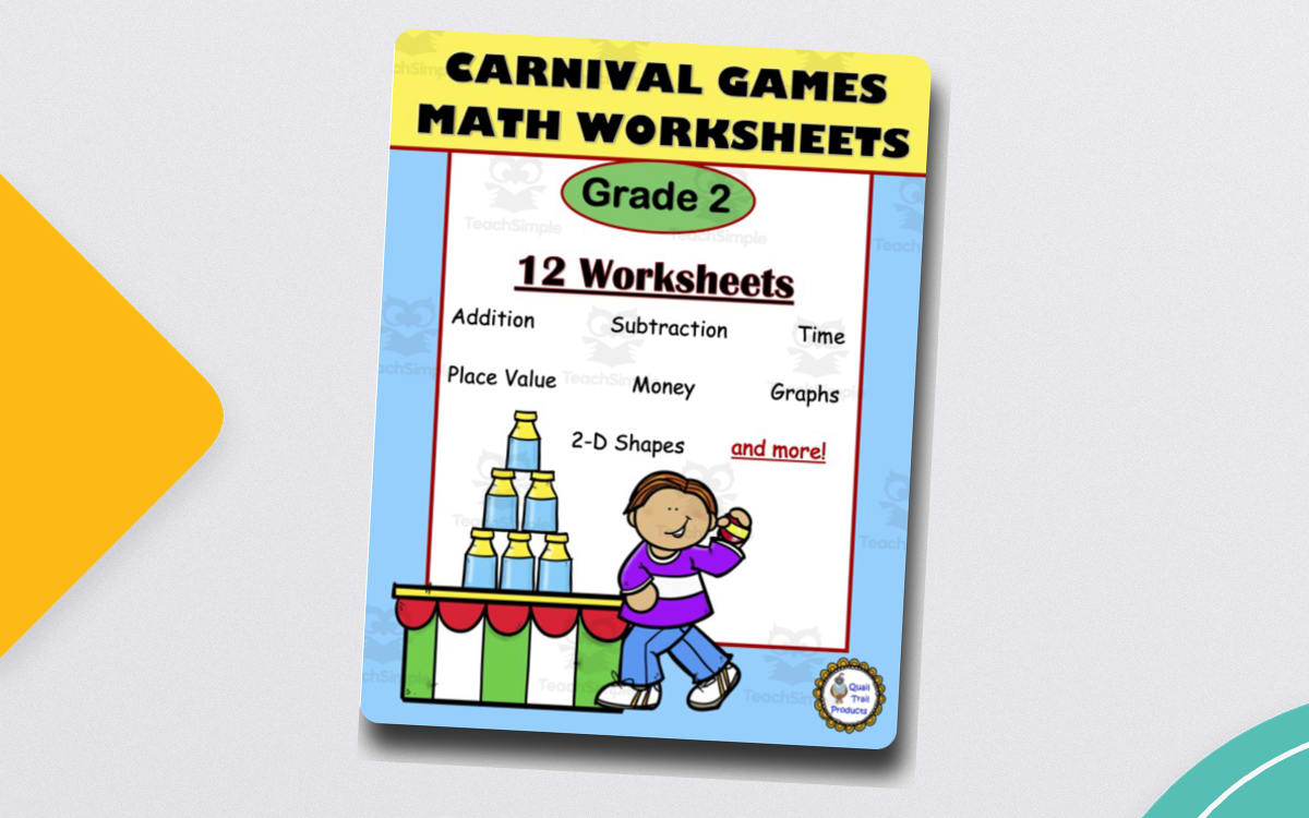 Math Worksheets: Carnival Games for Grade 2 preview