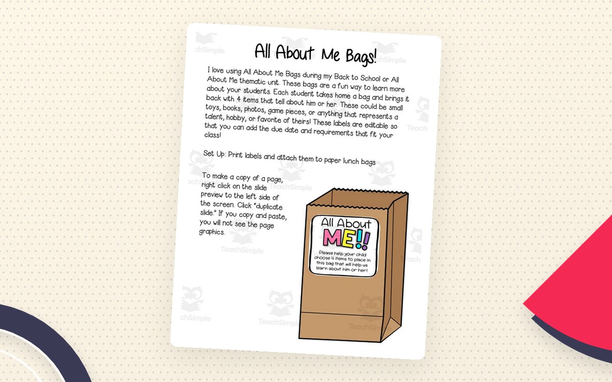 Me Bags Editable cover.