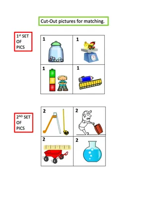 Measurement Anchor Chart Set with Matching Activities – sample page 2