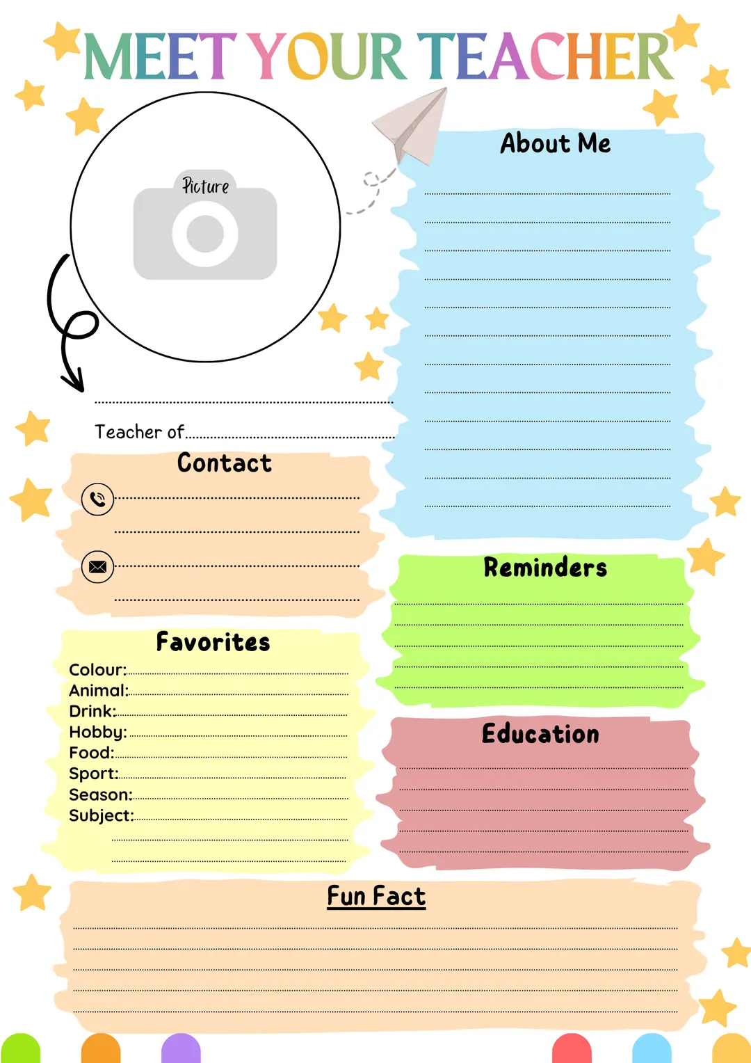 Meet the Teacher Template for Back to School – cover