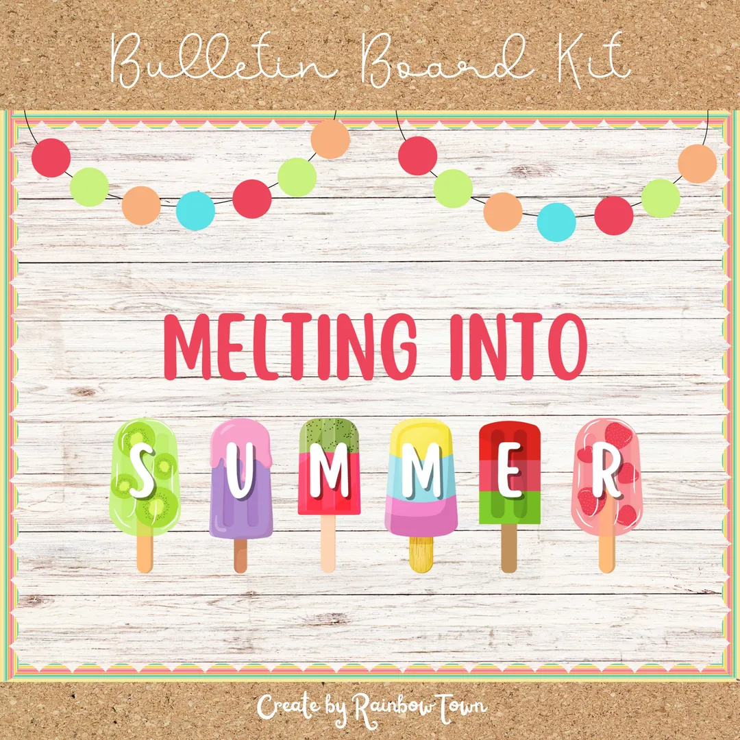 Melting Into Summer Bulletin Board or Door Decoration Printable – cover