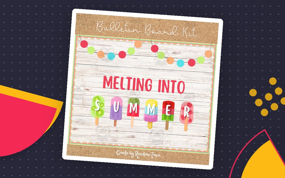 Melting Into Summer Bulletin Board or Door Decoration Printable preview