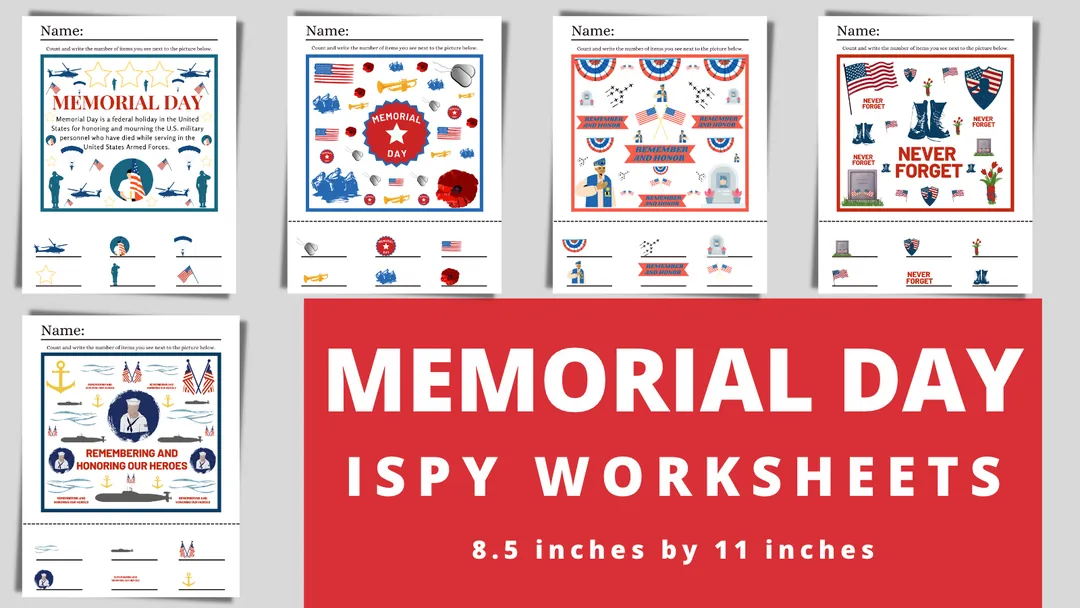Memorial Day iSpy Worksheet – cover